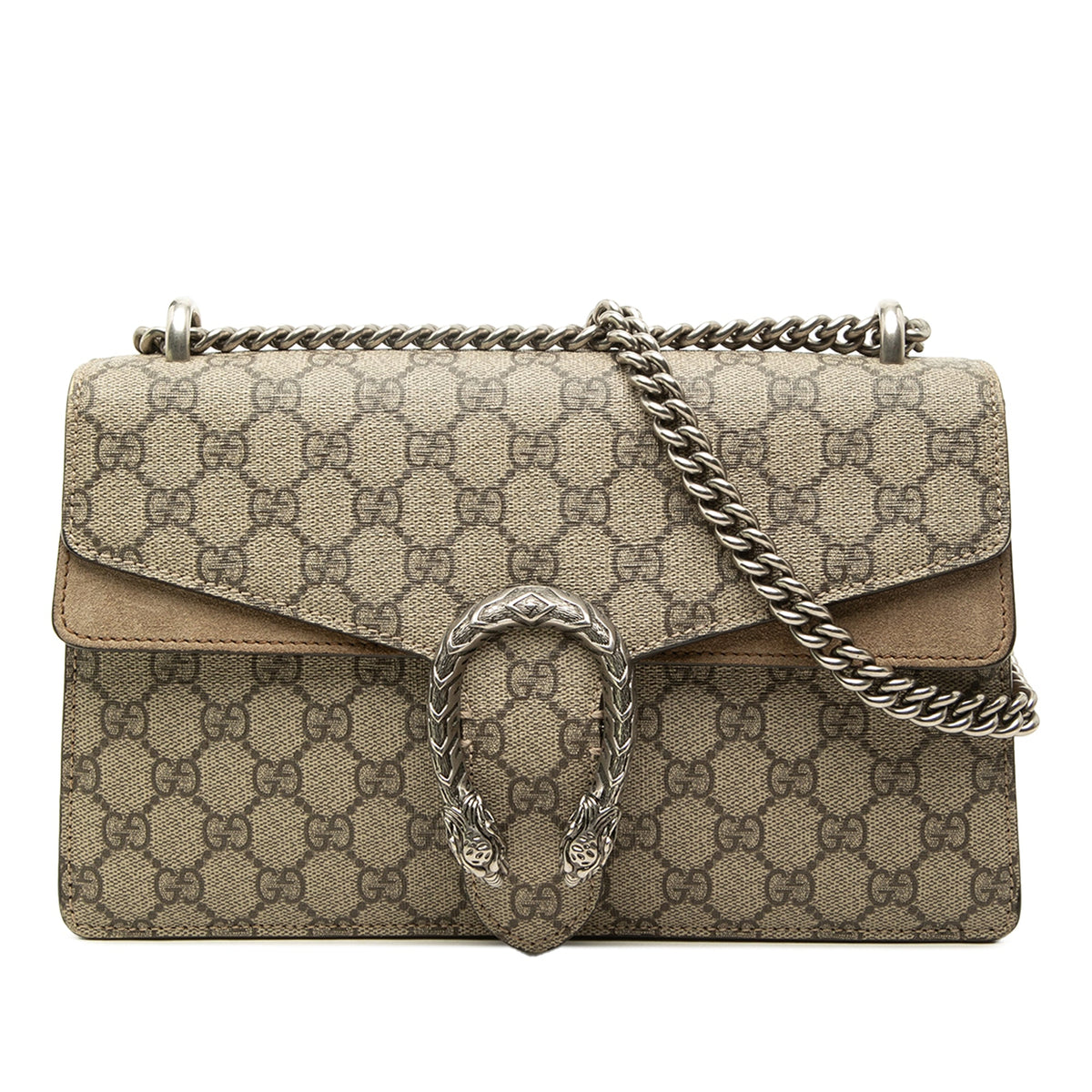 Gucci Medium GG Supreme Dionysus Shoulder Bag — Beige