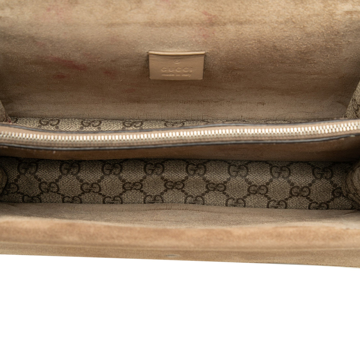 Gucci Medium GG Supreme Dionysus Shoulder Bag — Beige