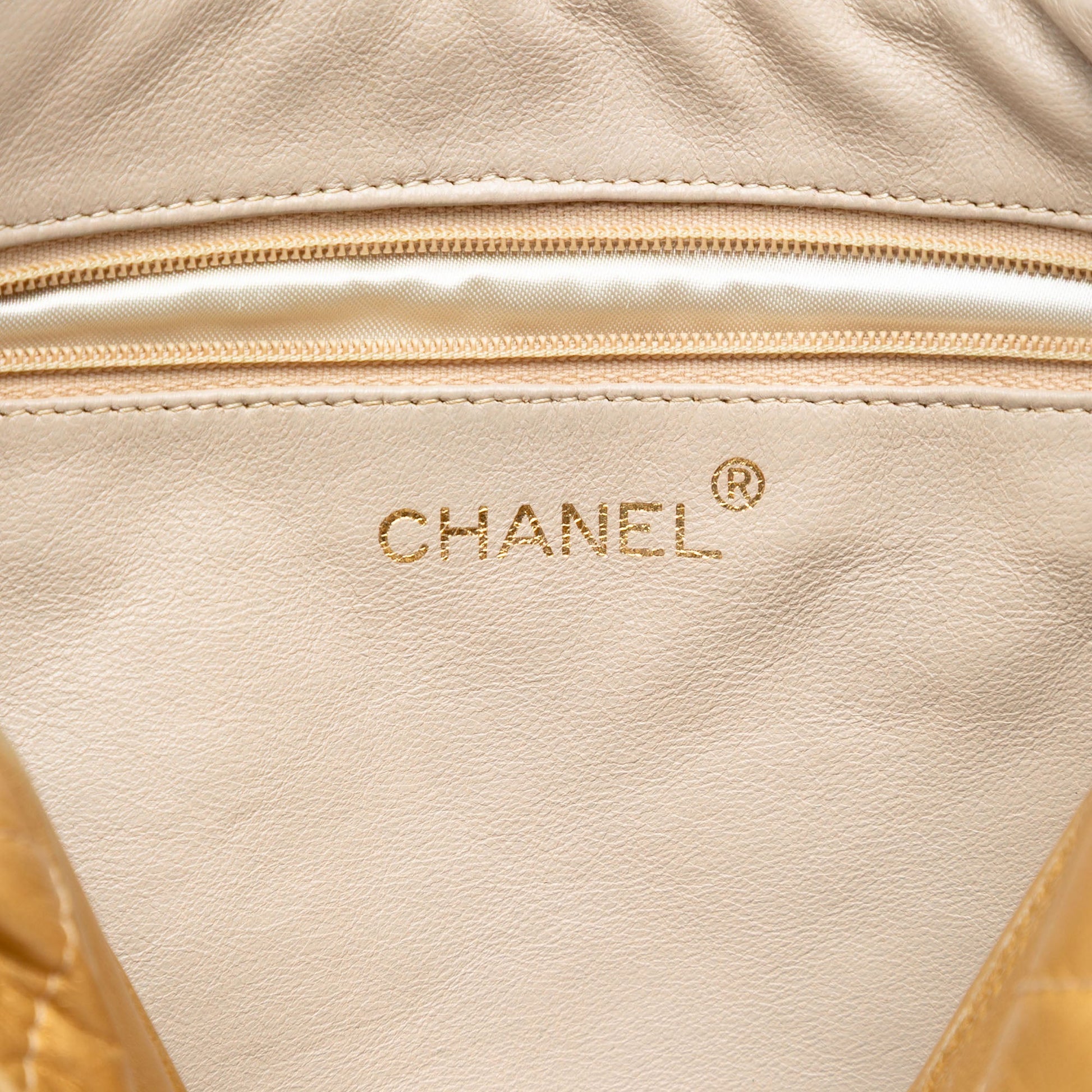 Metallic Woven Lambskin Chain Camera Bag