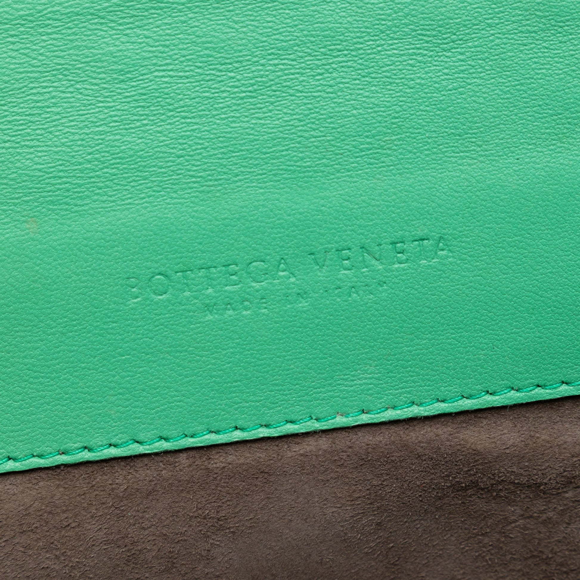 Bottega Veneta Bicolor Nappa Intrecciato Double Flap Shoulder Bag