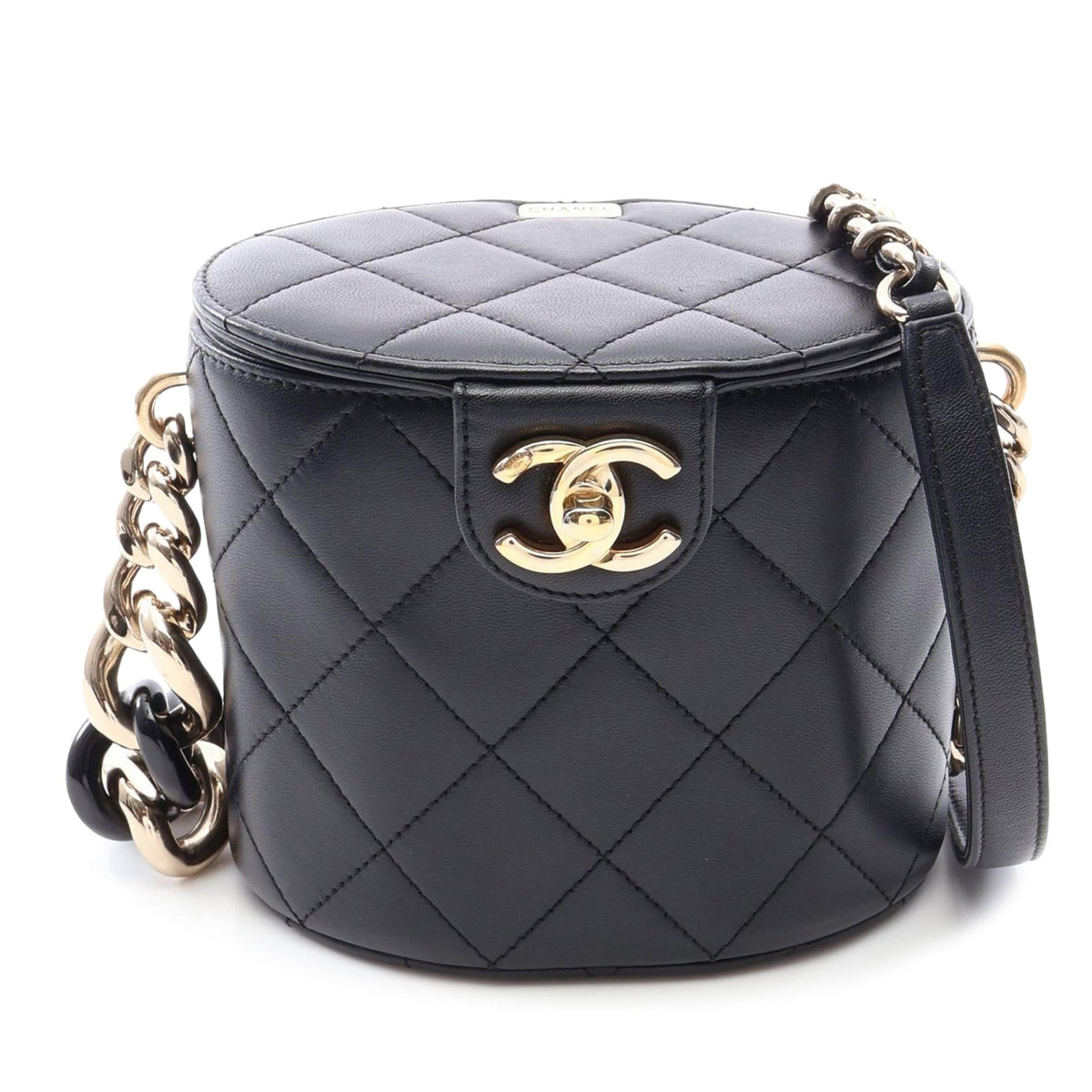 Chanel Mini Quilted Lambskin Elegant Chain Vanity Case