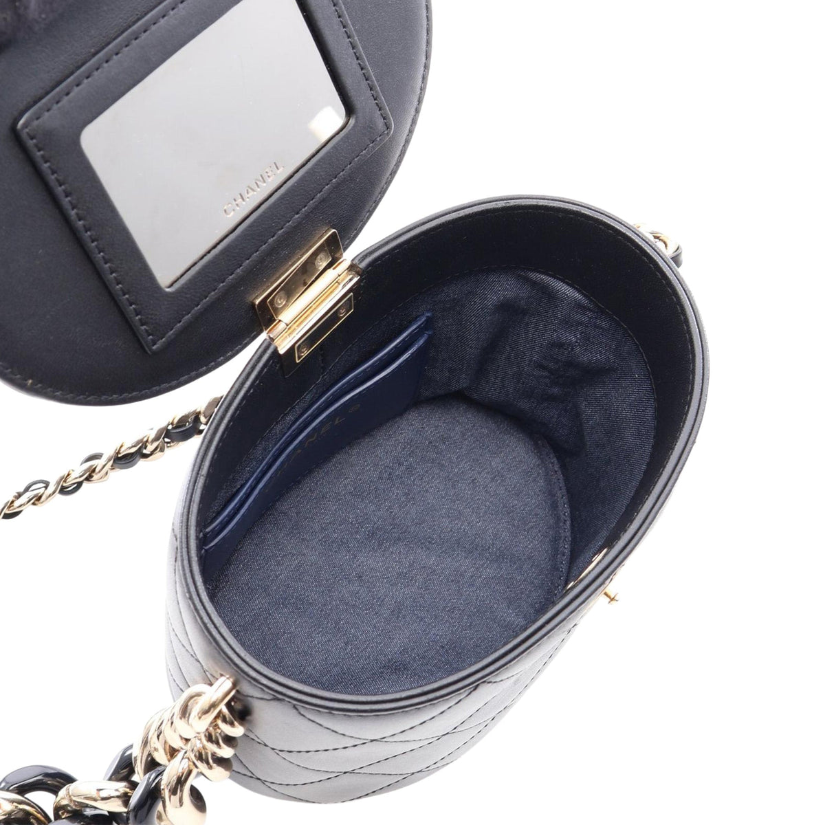 Chanel Mini Quilted Lambskin Elegant Chain Vanity Case