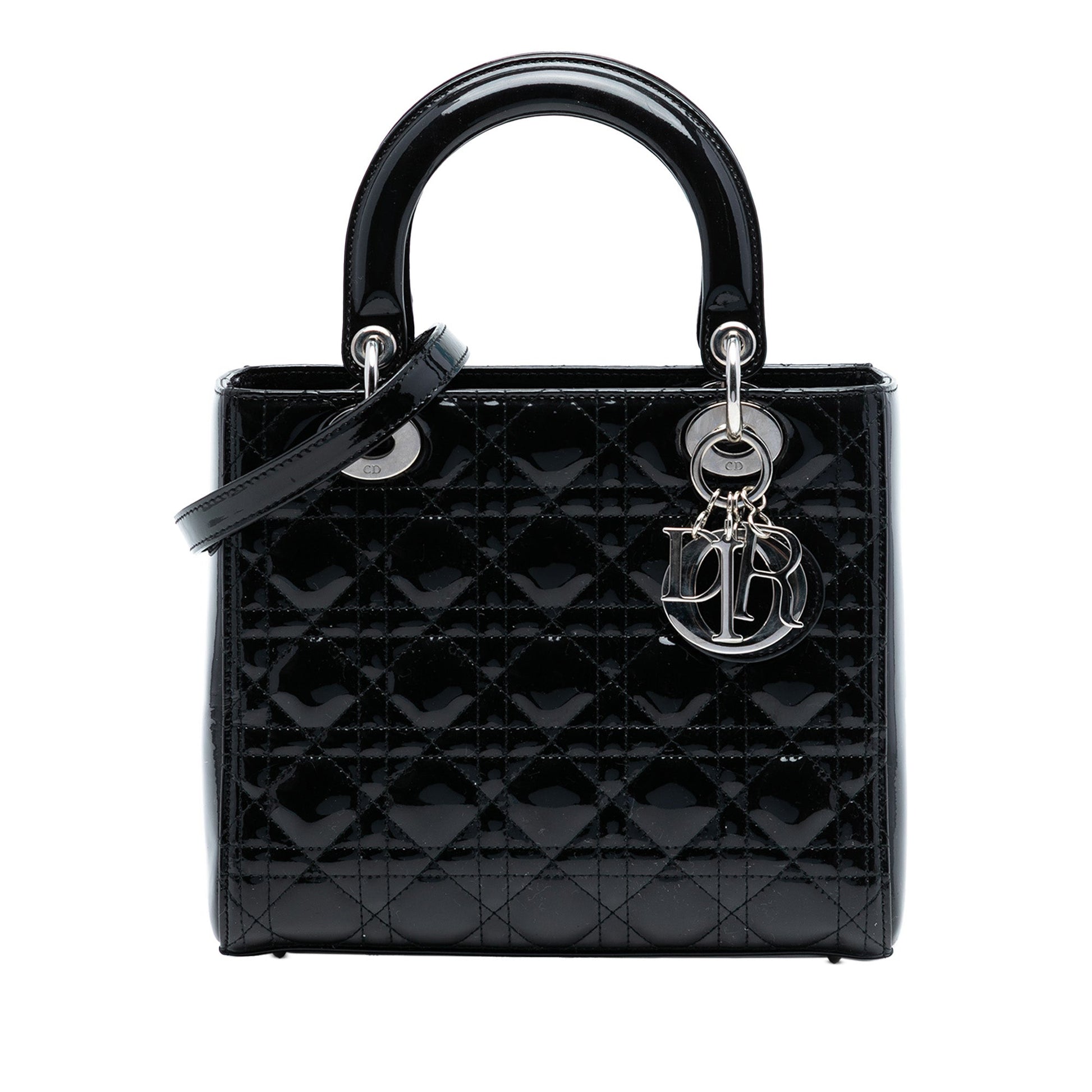 Dior Medium Patent Cannage Lady Dior