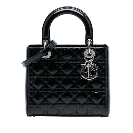Dior Medium Patent Cannage Lady Dior