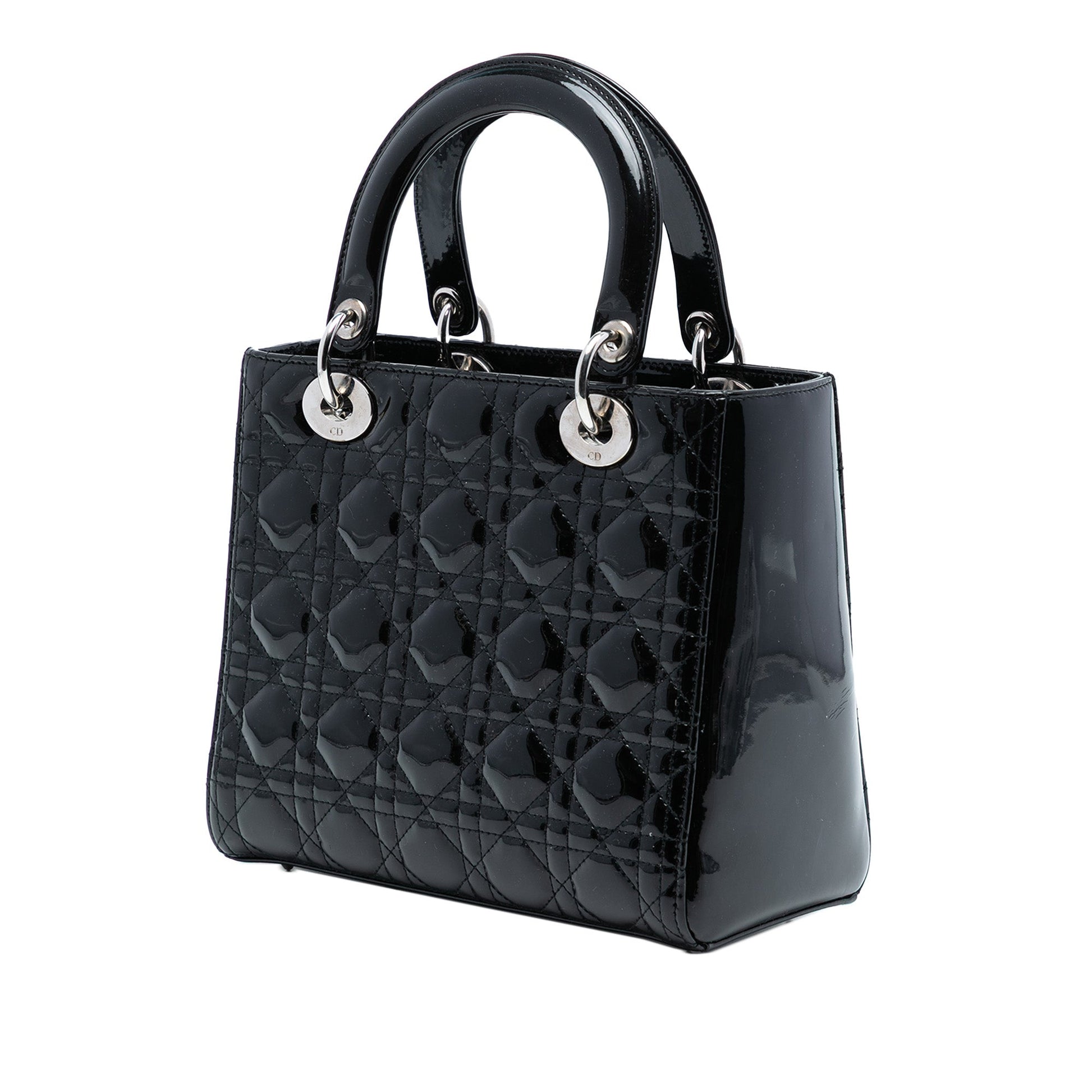 Dior Medium Patent Cannage Lady Dior