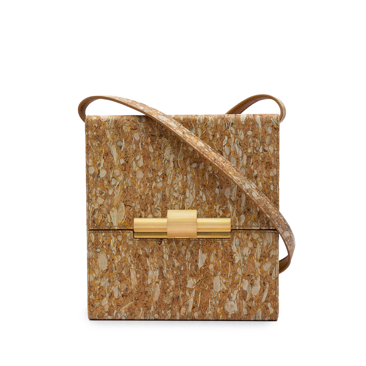 Bottega Veneta Cork Daisey Crossbody — Brown