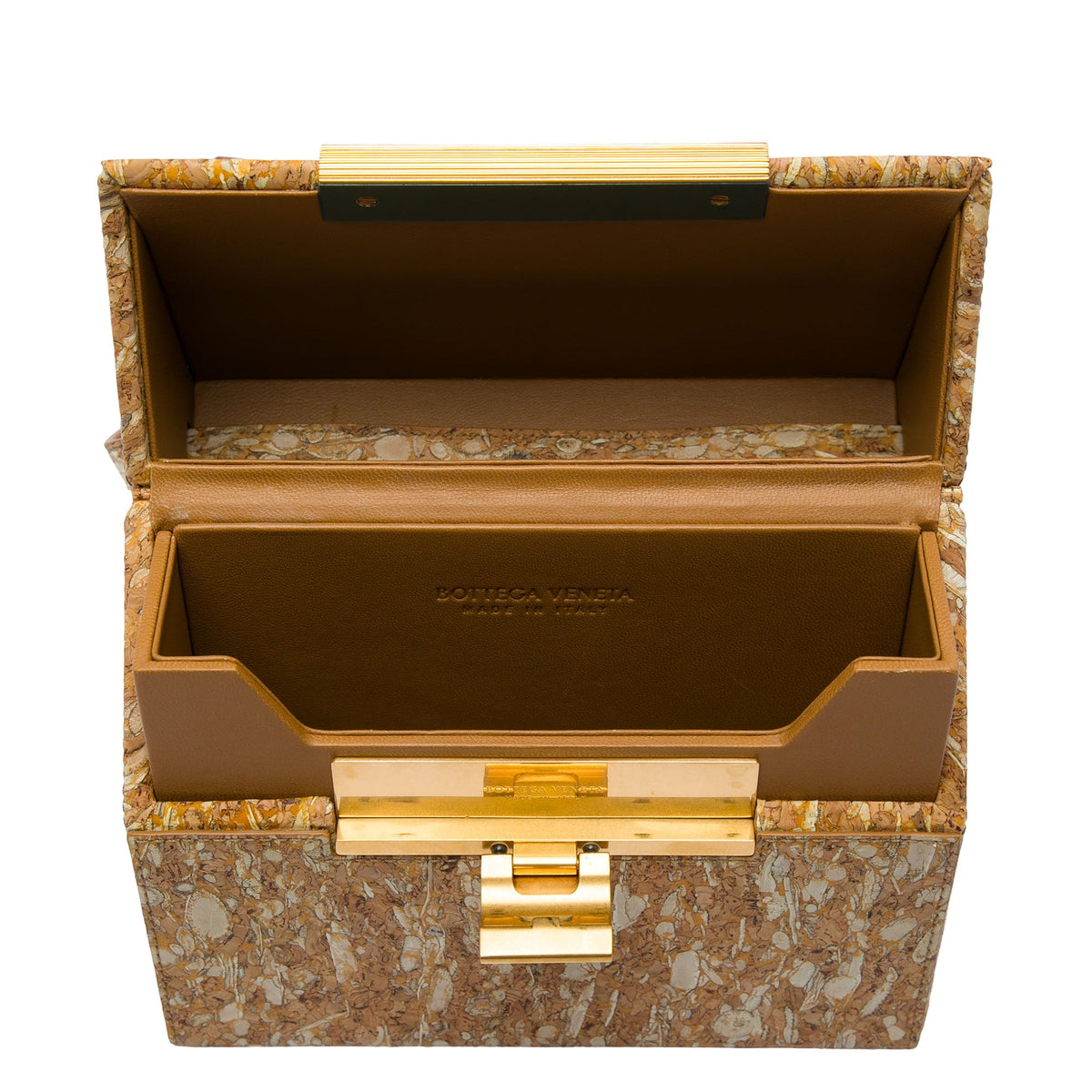 Bottega Veneta Cork Daisey Crossbody — Brown