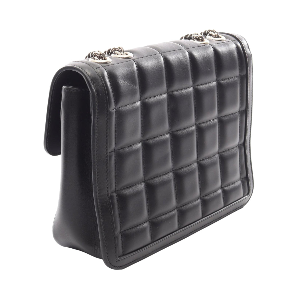 Gucci Small Calfskin Deco Shoulder Bag — Black