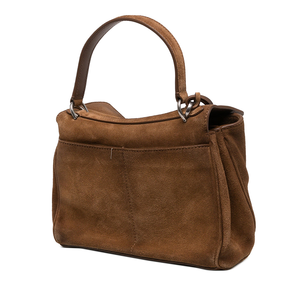 Balenciaga Mini Suede Rodeo Satchel — Brown
