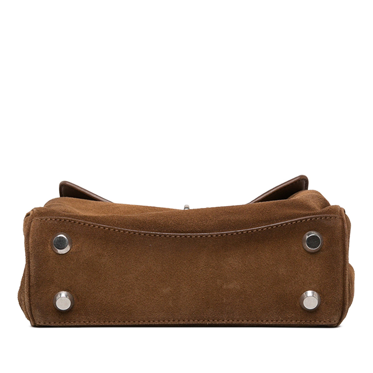 Balenciaga Mini Suede Rodeo Satchel — Brown