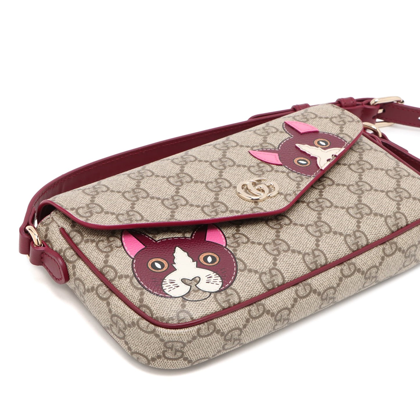Gucci GG Supreme Ophidia Cat Pochette Crossbody