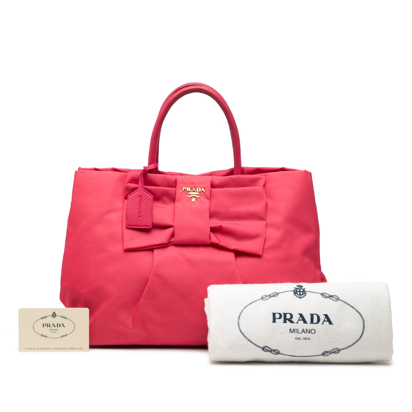 Prada Tessuto Fiocco Bow Tote