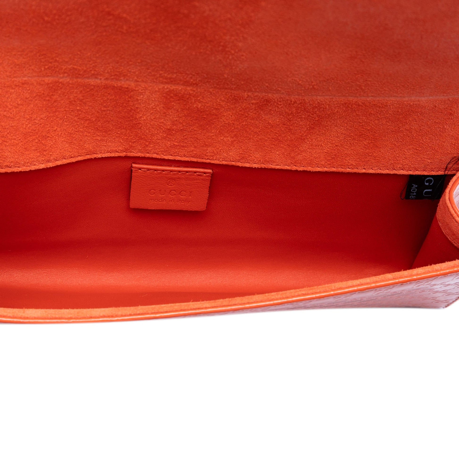 Gucci Microguccissima Patent Broadway Clutch