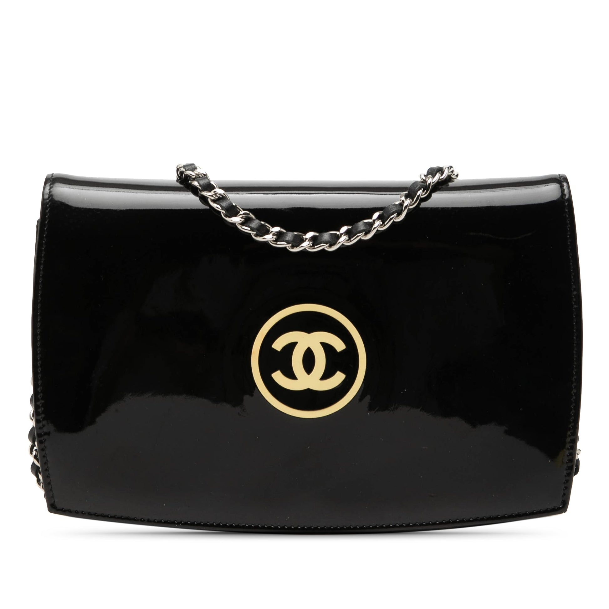Chanel CC Patent Compact Wallet On Chain