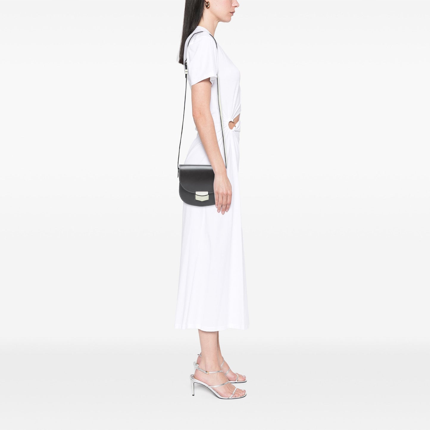 Celine Small Bicolor Glazed Calfskin Trotteur Crossbody