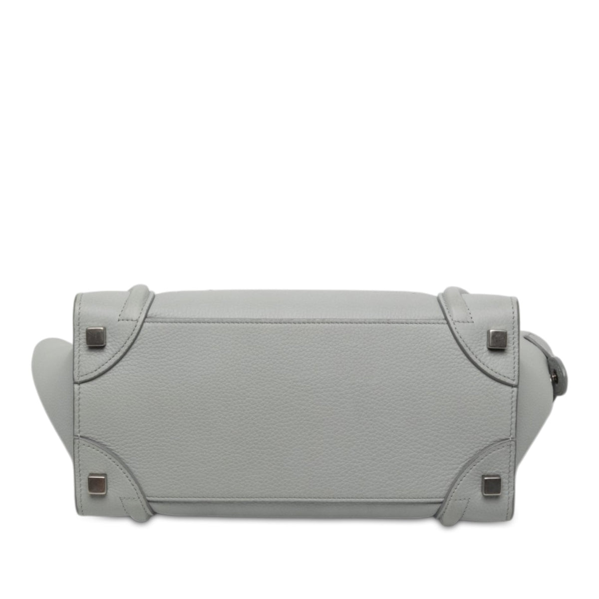 Celine Micro Calfskin Luggage Tote — Gray