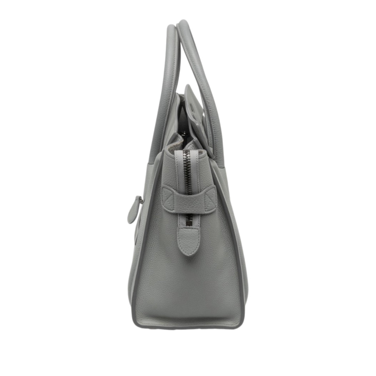 Celine Micro Calfskin Luggage Tote — Gray