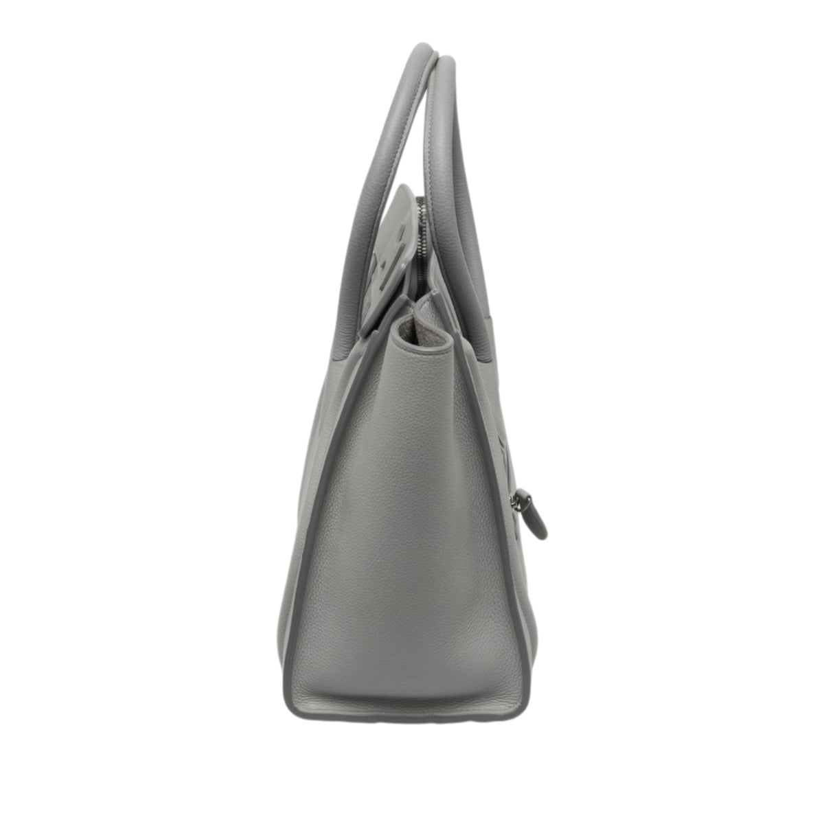 Celine Micro Calfskin Luggage Tote — Gray