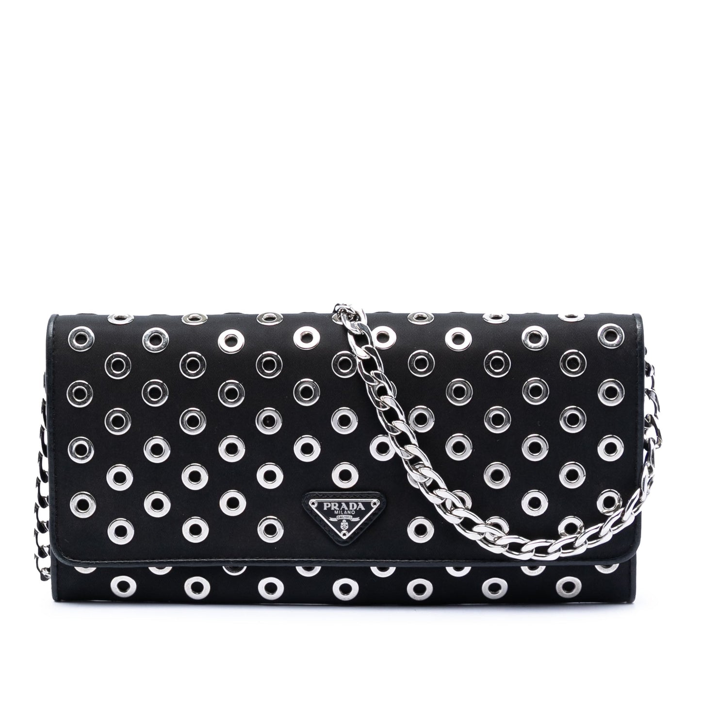 Prada Tessuto Grommet Wallet On Chain
