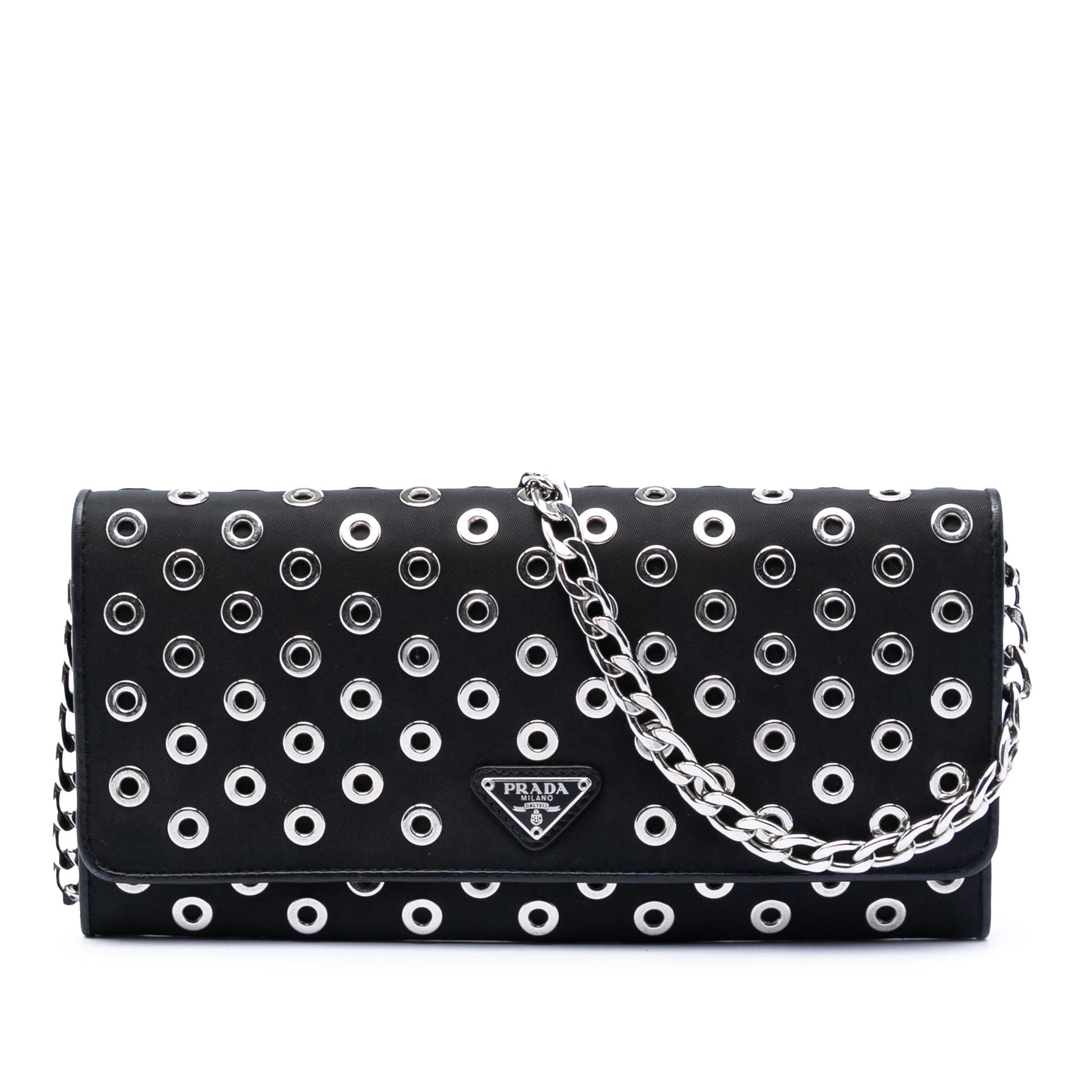 Prada Tessuto Grommet Wallet On Chain