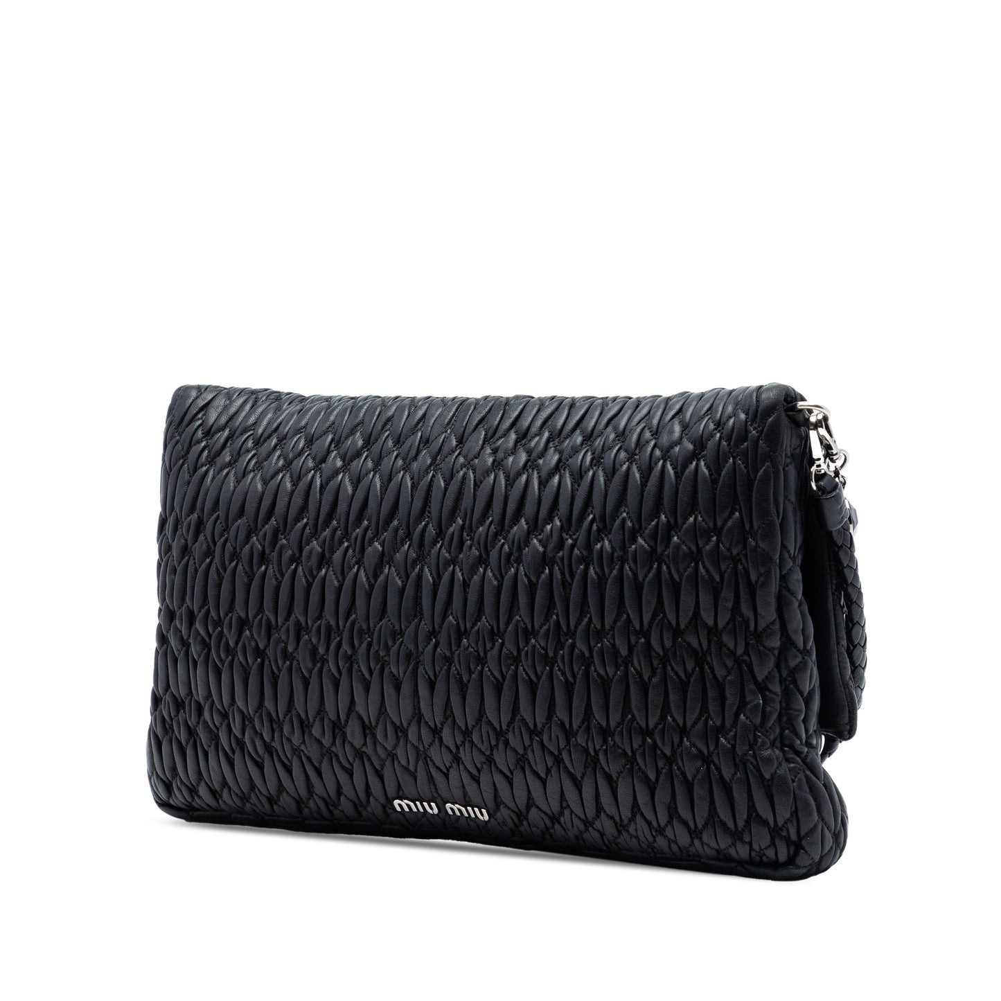 Miu Miu Large Matelasse Nappa Crystal Satchel
