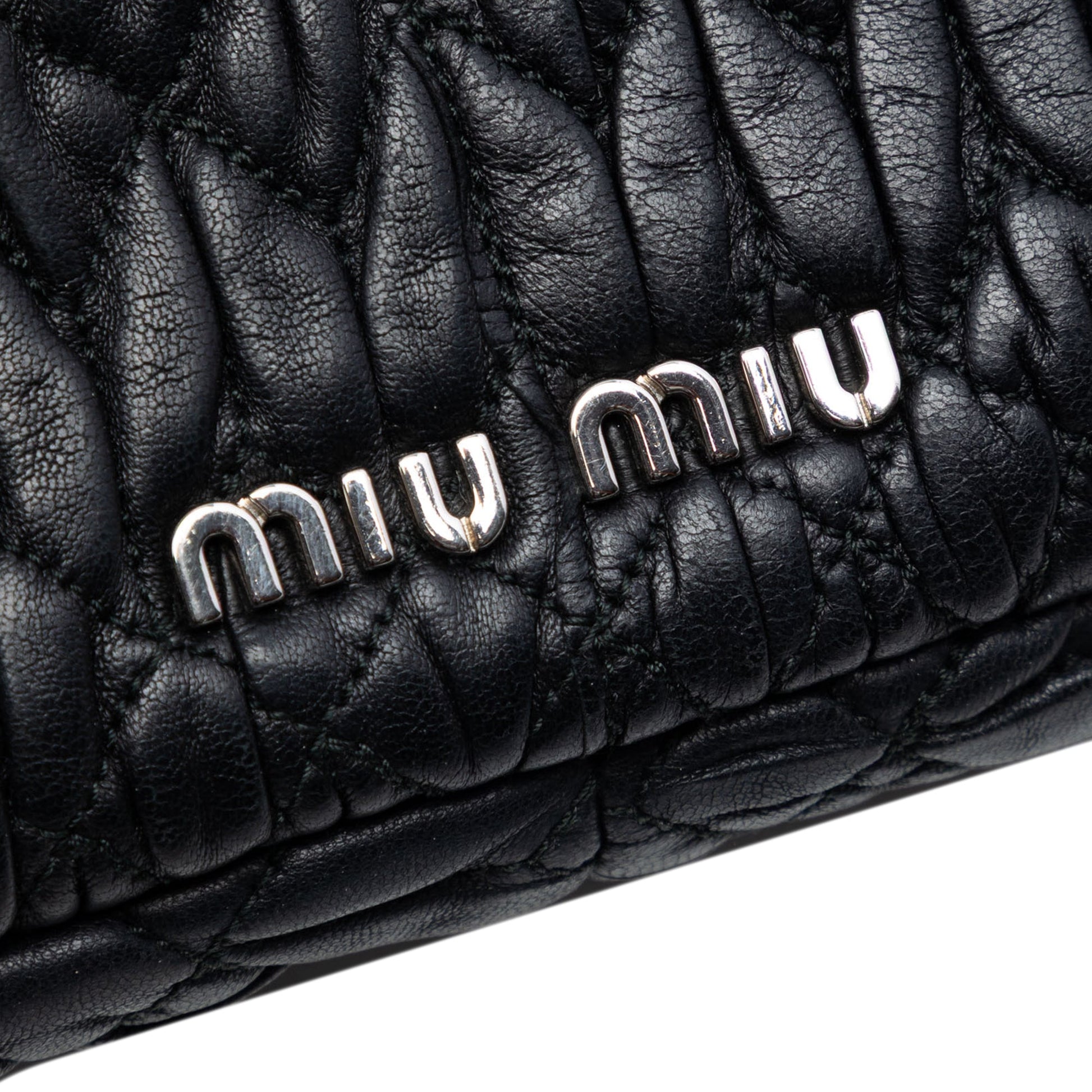 Miu Miu Large Matelasse Nappa Crystal Satchel