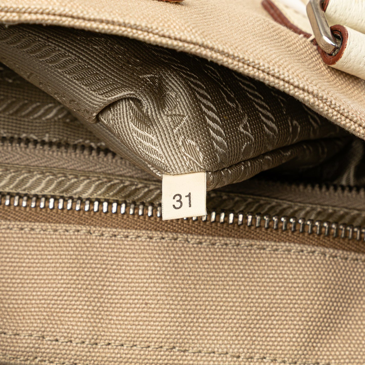 Prada Cinghiale Trimmed Canvas Canapa Tote