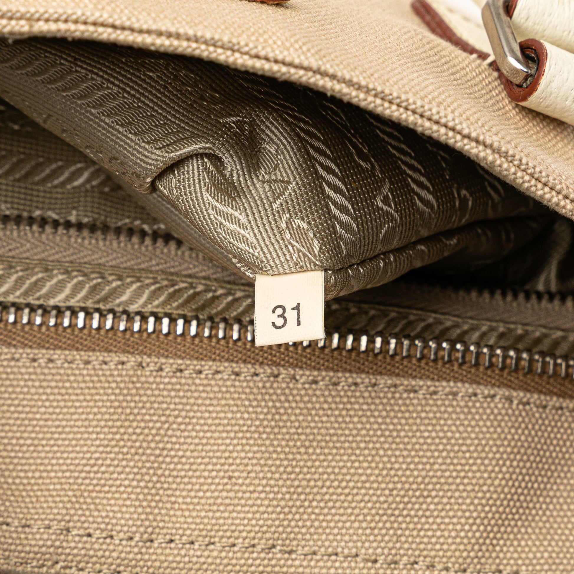 Prada Cinghiale Trimmed Canvas Canapa Tote