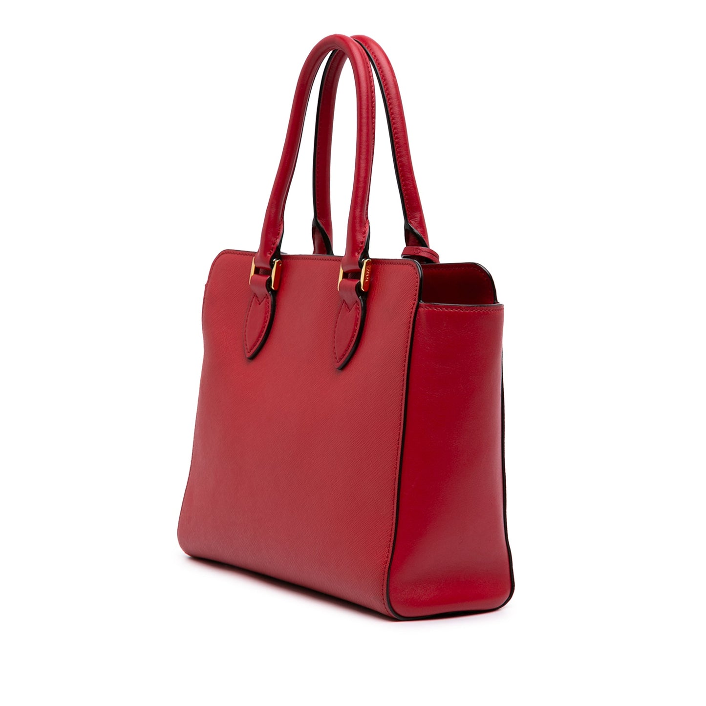 Prada Soft Calf Trimmed Saffiano Convertible Tote