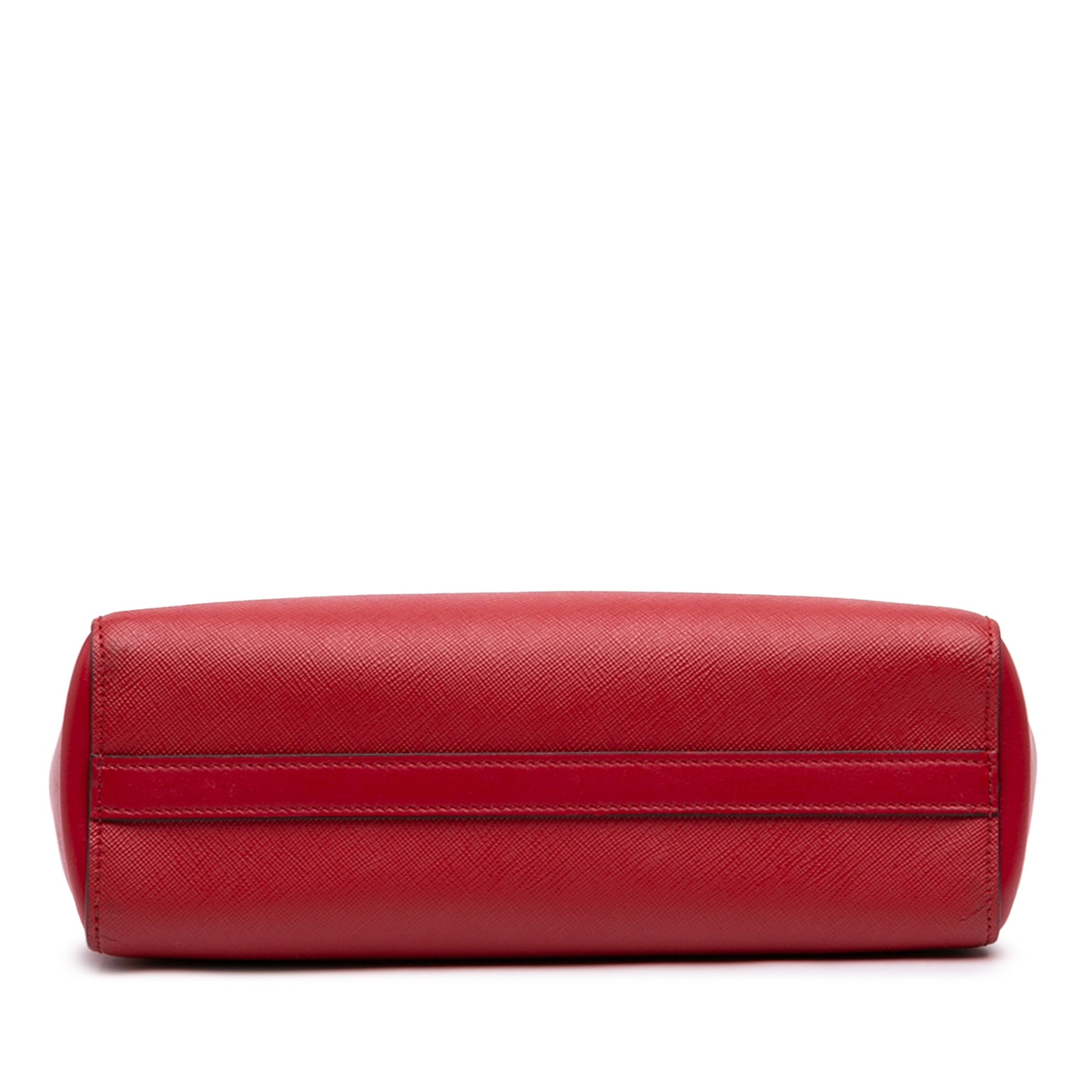 Prada Soft Calf Trimmed Saffiano Convertible Tote