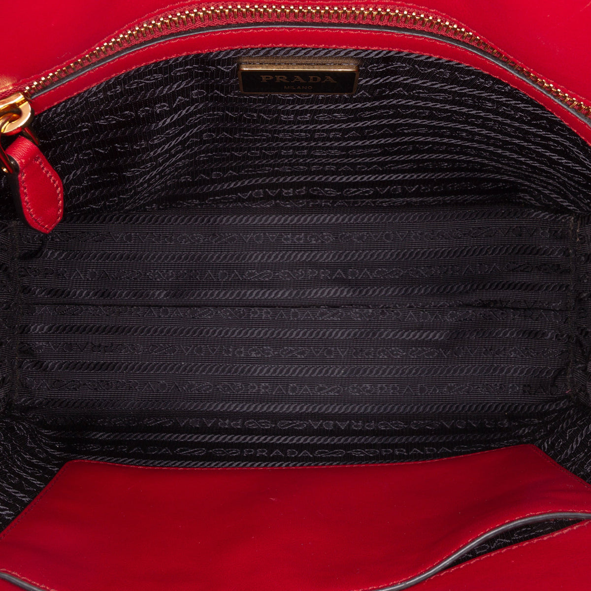 Prada Soft Calf Trimmed Saffiano Convertible Tote