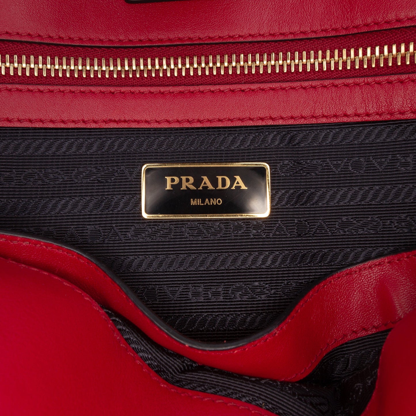Prada Soft Calf Trimmed Saffiano Convertible Tote