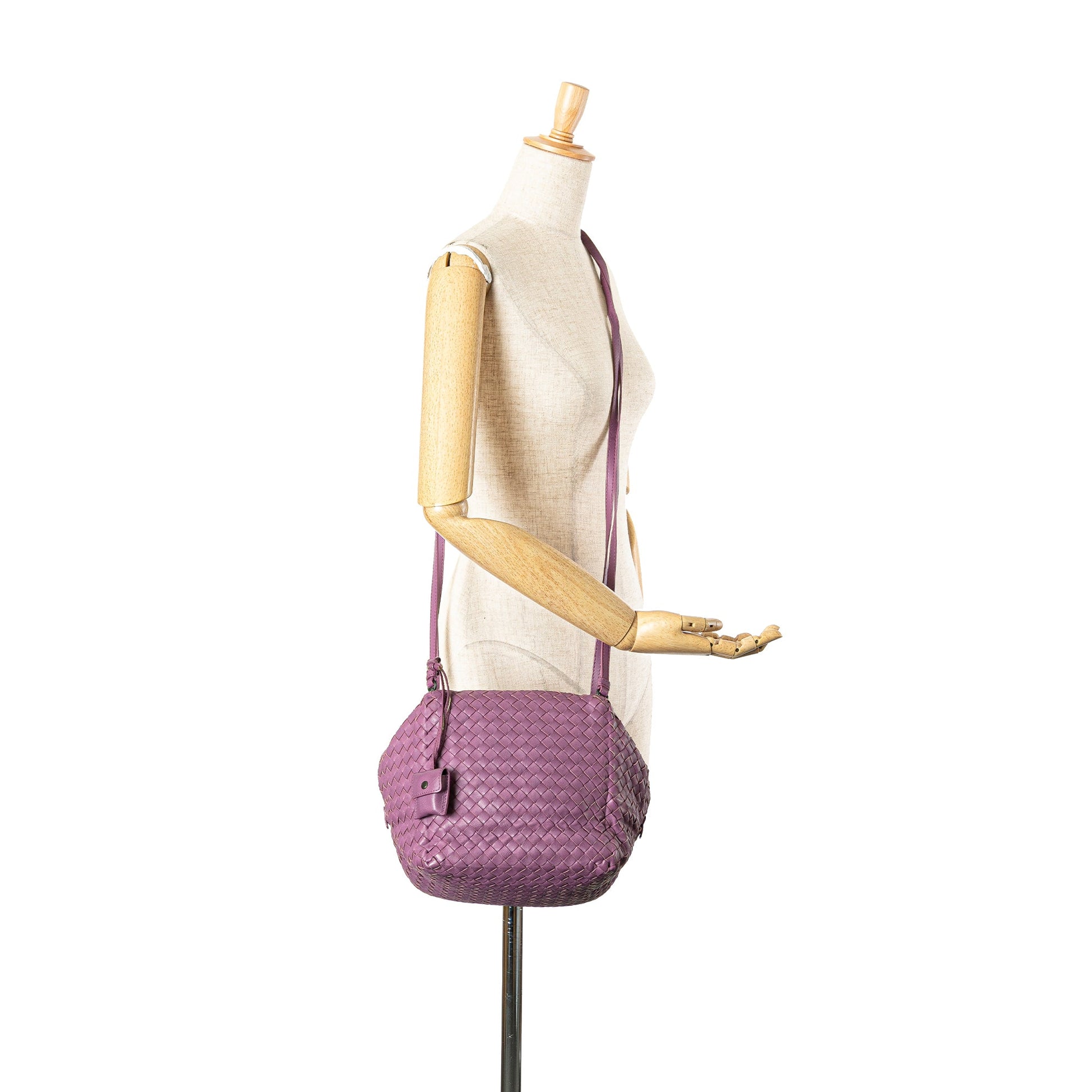 Bottega Veneta Nappa Intrecciato Cube Crossbody