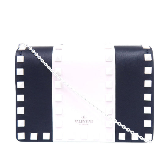 Valentino Smooth Calfskin Colorblock Free Rockstud Spike Crossbody