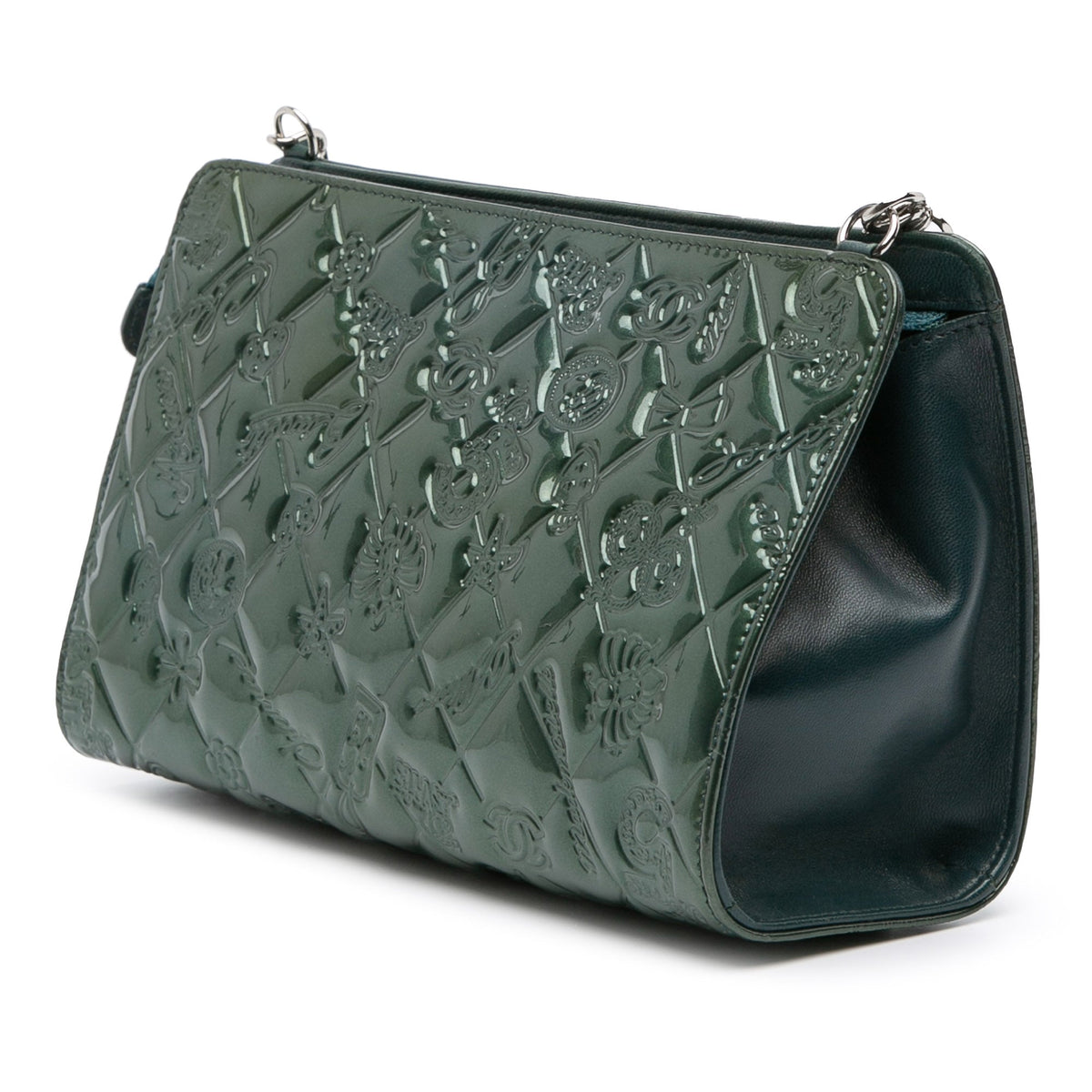 Chanel Quilted Patent Precious Symbols Pochette