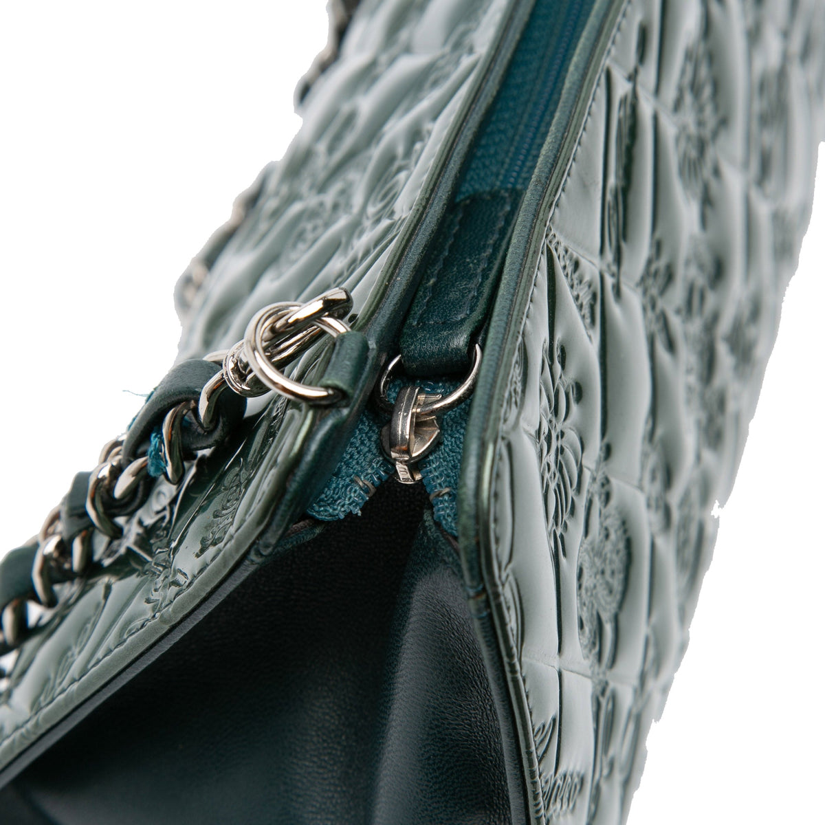 Chanel Quilted Patent Precious Symbols Pochette