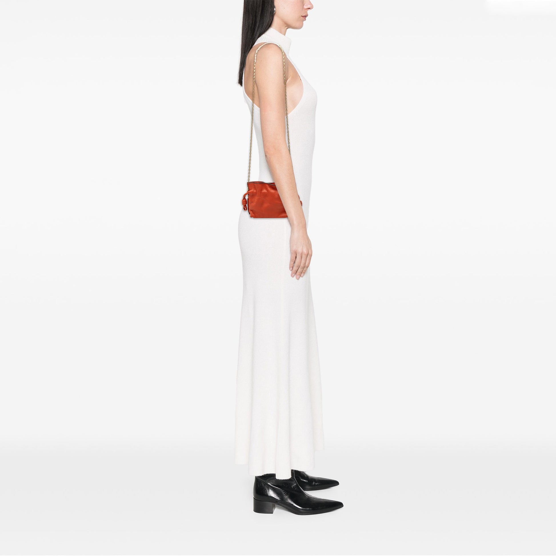 LOEWE Nano Leather Flamenco Knot Chain Crossbody