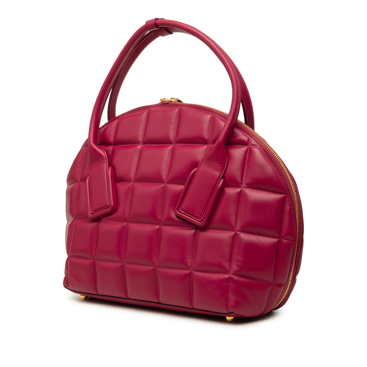Bottega Veneta Medium Padded Leather Swoop Bag — Red