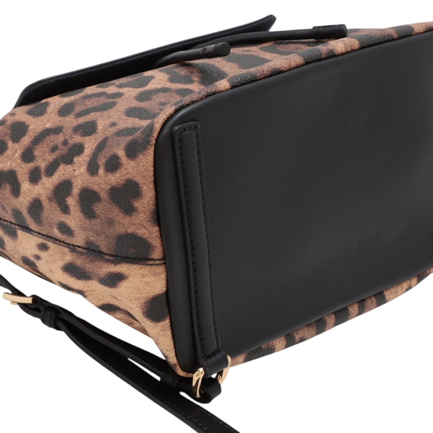 Dolce & Gabbana Leopard Print Leather Dauphine Miss Sicily Backpack