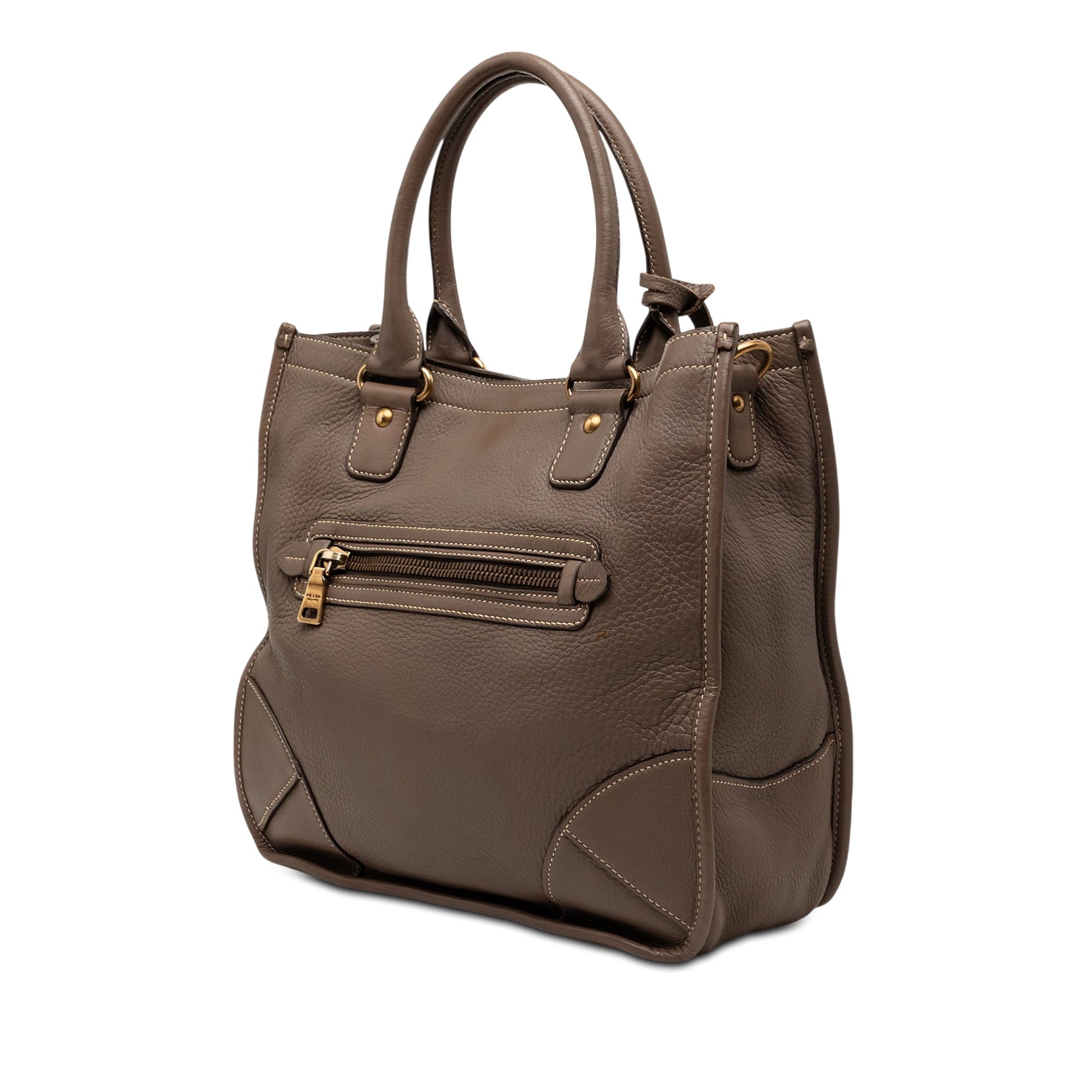 Prada Cervo Open Convertible Tote