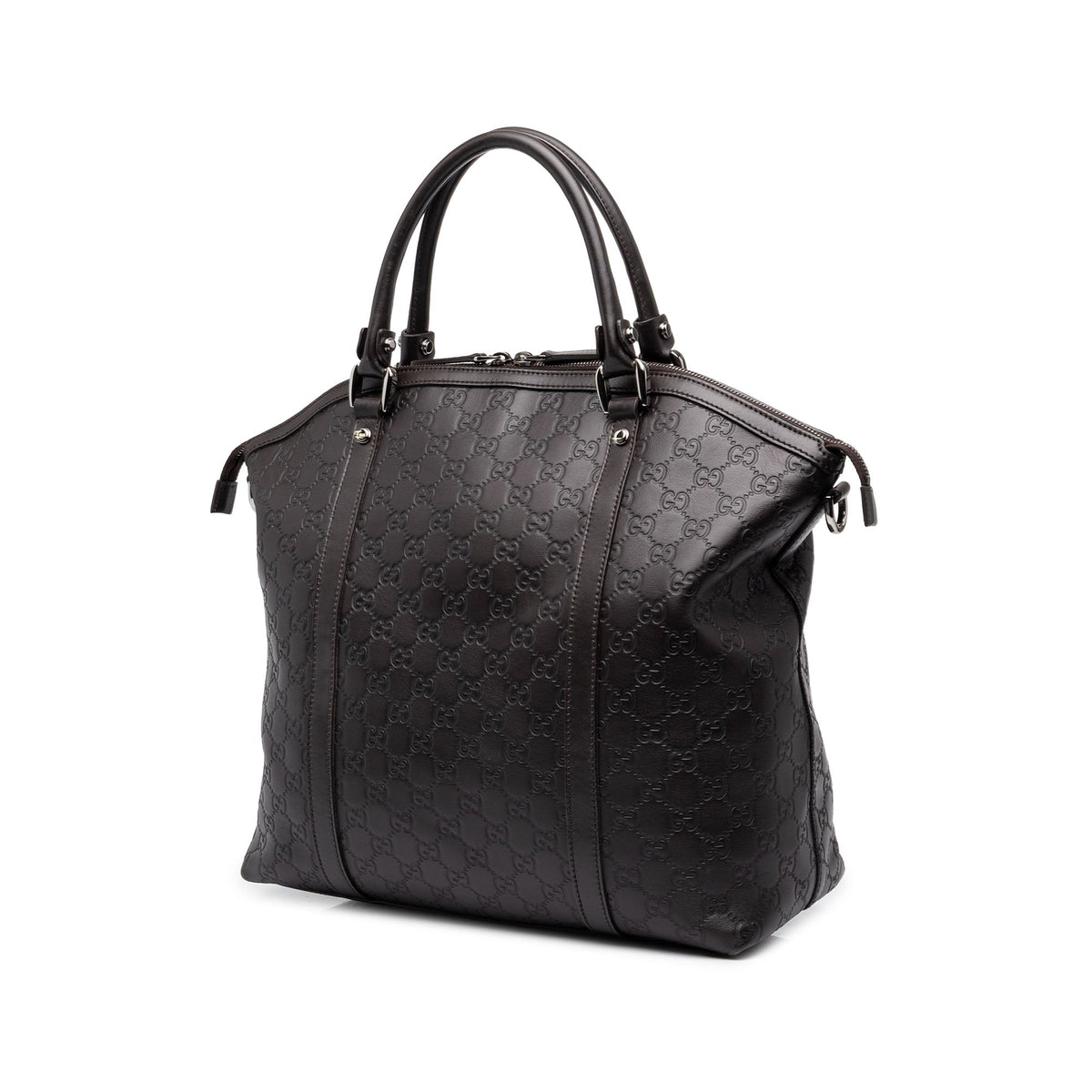 Gucci Large Microguccissima GG Charm Dome Satchel — Black