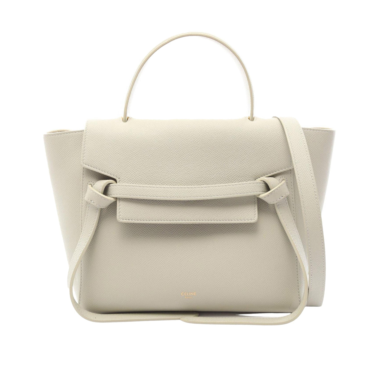 Celine Micro Grained Calfskin Belt Bag — Gray