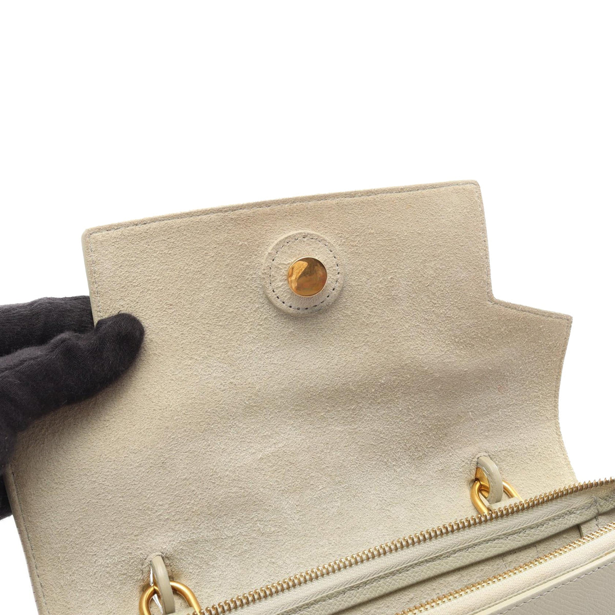 Celine Micro Grained Calfskin Belt Bag — Gray