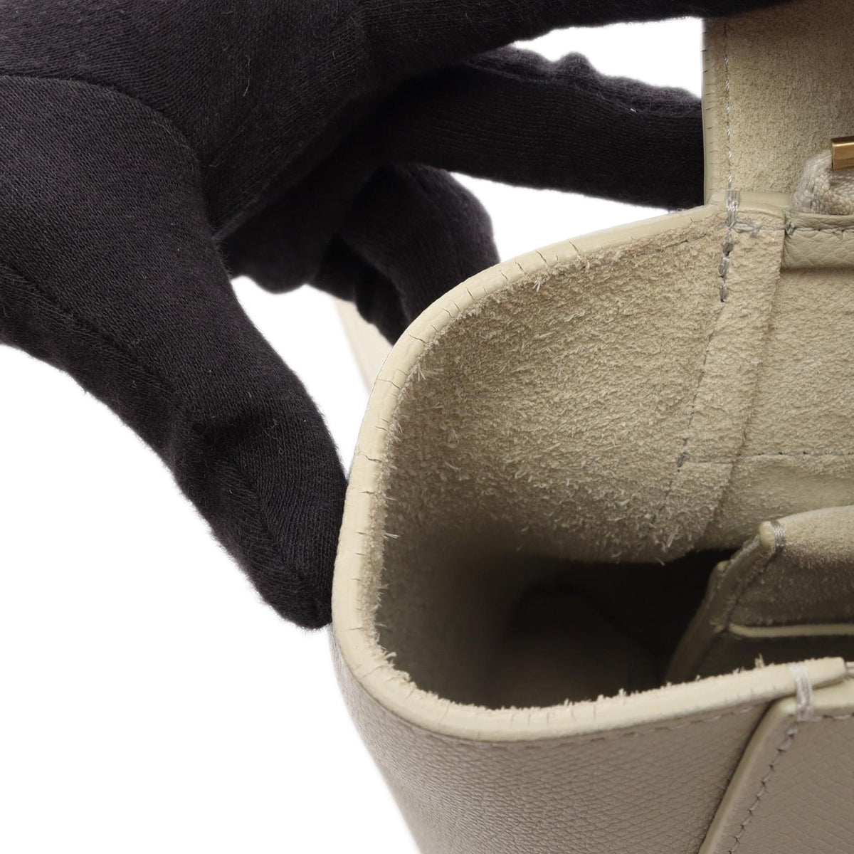 Celine Micro Grained Calfskin Belt Bag — Gray