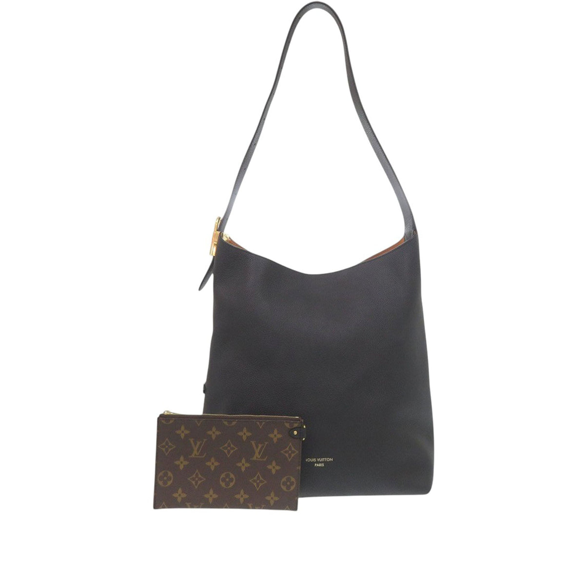 Louis Vuitton Grained Calfskin Low Key Hobo MM