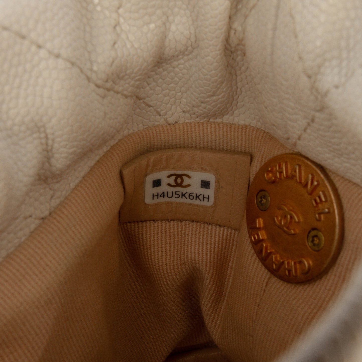 Chanel Mini Quilted Caviar Twist Your Buttons Drawstring Bucket Bag