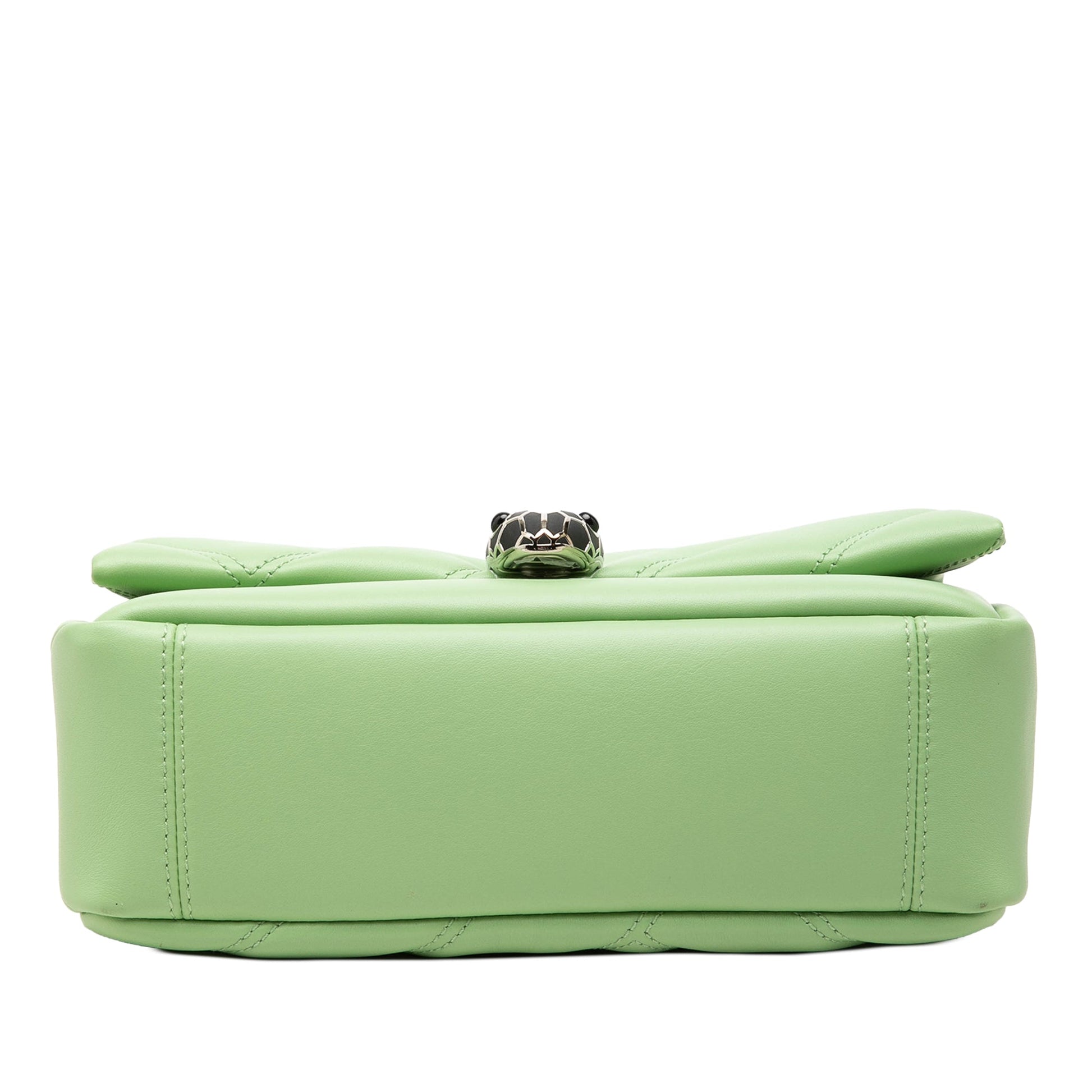 Bvlgari Leather Serpenti Cabochon Chain Crossbody