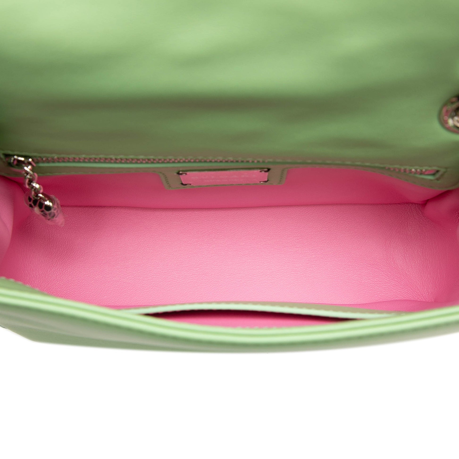 Bvlgari Leather Serpenti Cabochon Chain Crossbody