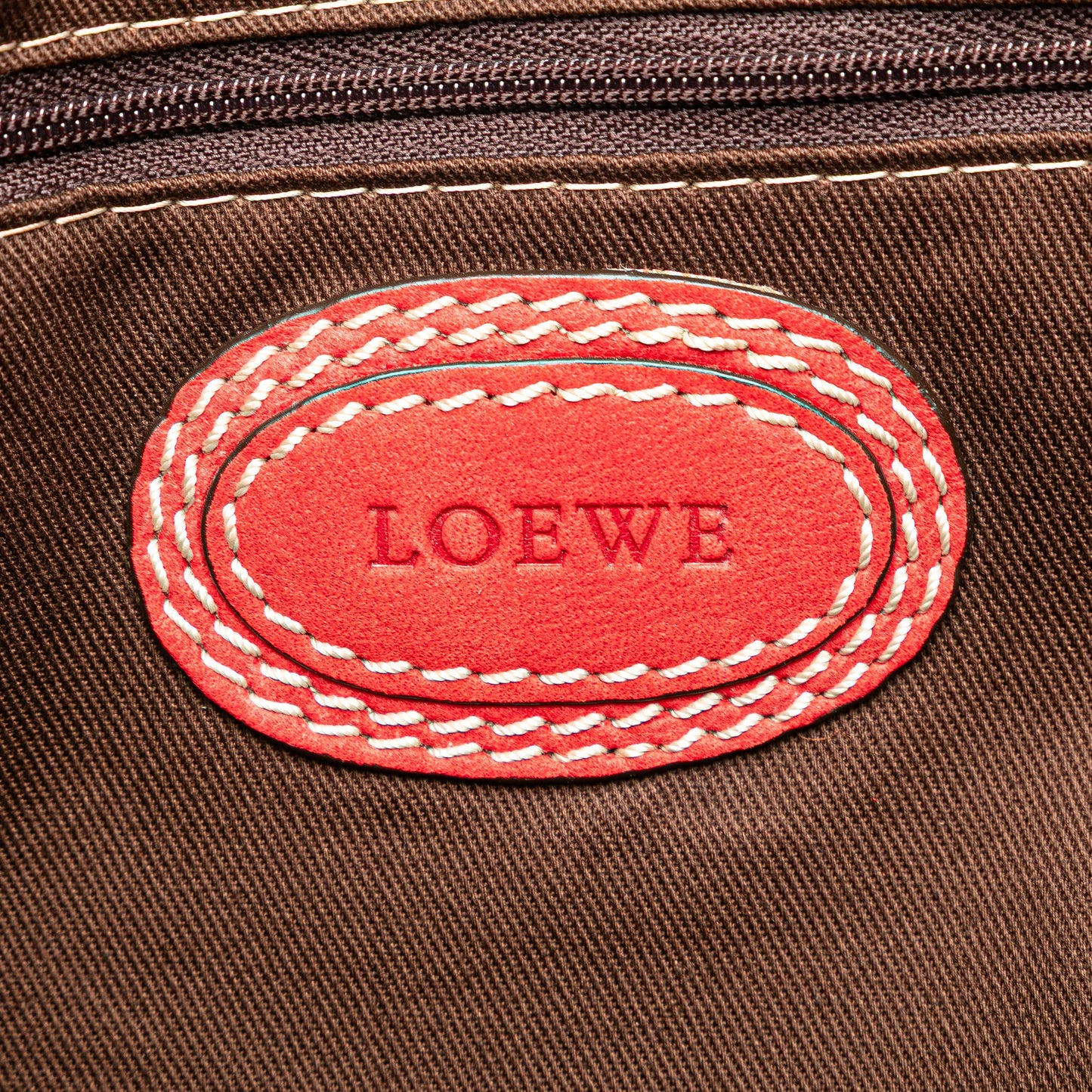 LOEWE Nubuck Anagram Madrid Fringe Shoulder Bag