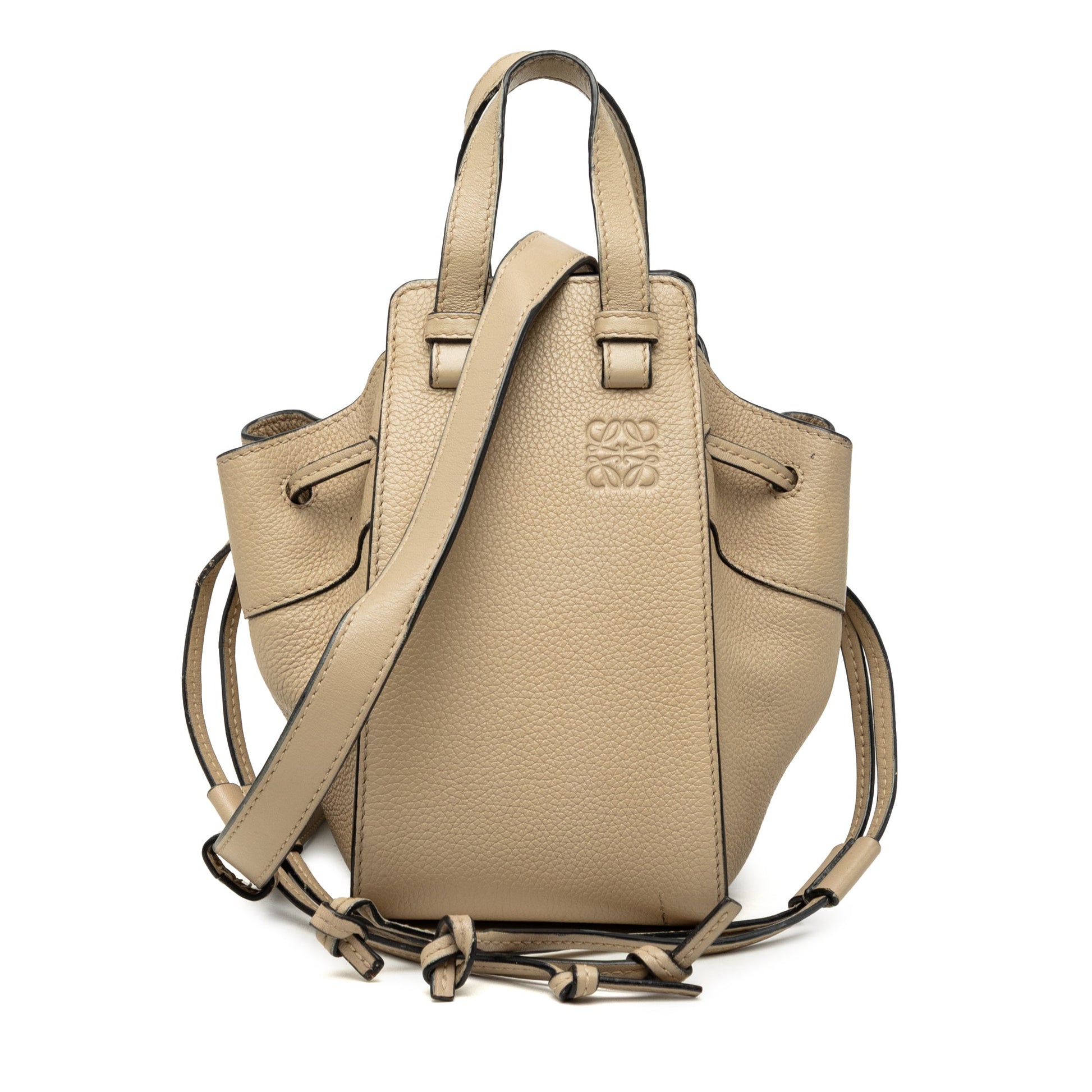 LOEWE Mini Grained Calfskin Drawstring Hammock Bag